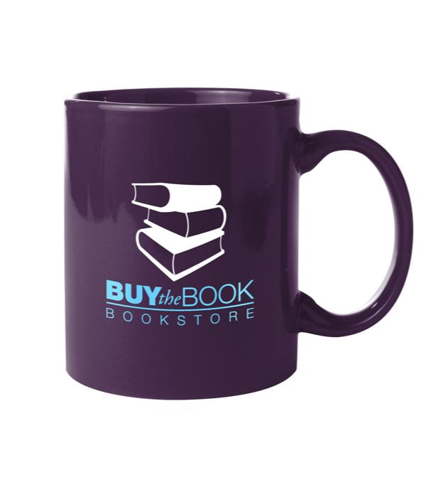 11 oz. Colored Budget Custom Ceramic Mug -Multi Imprint Location