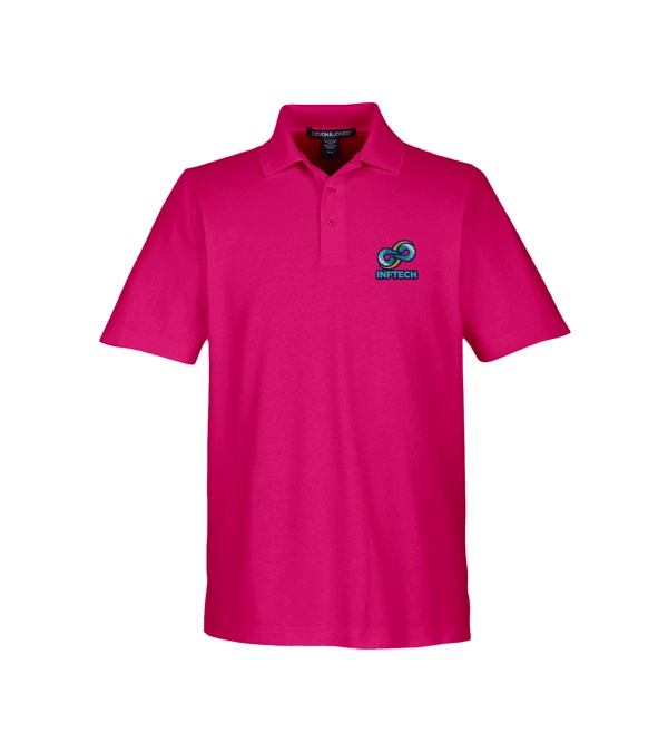 Devon & Jones CrownLux Performance Men's Plaited Polo - Embroidery