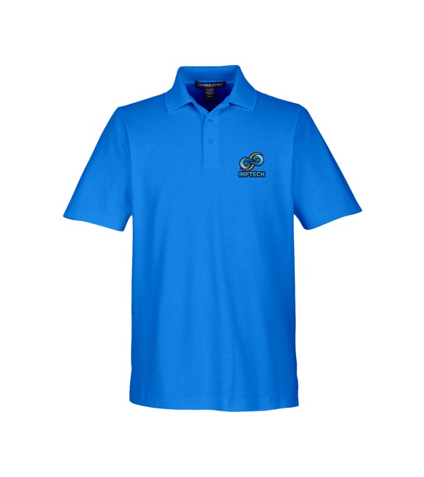 Devon & Jones CrownLux Performance Men's Plaited Polo - Embroidery