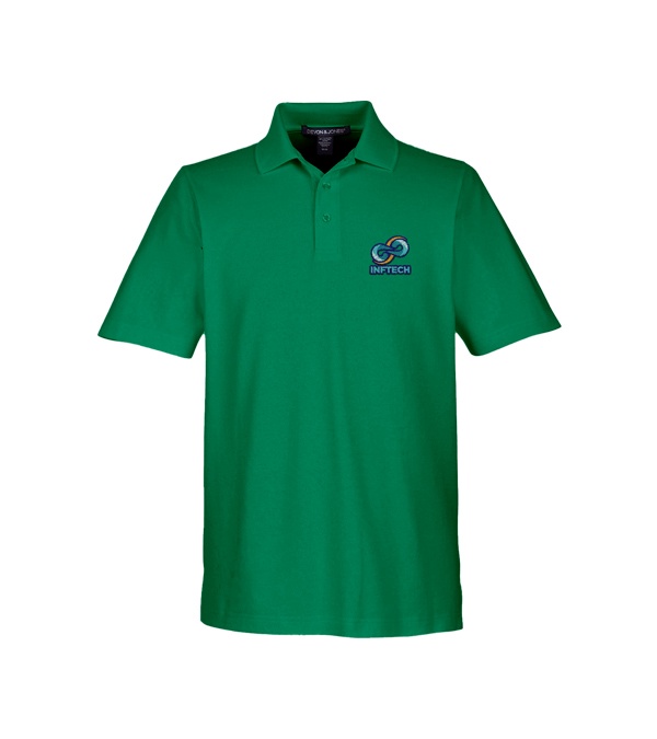 Devon & Jones CrownLux Performance Men's Plaited Polo - Embroidery