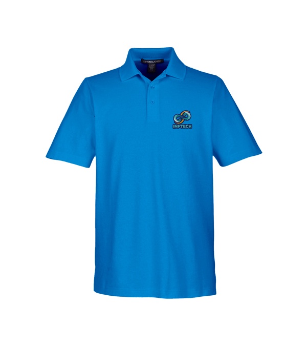 Devon & Jones CrownLux Performance Men's Plaited Polo - Embroidery