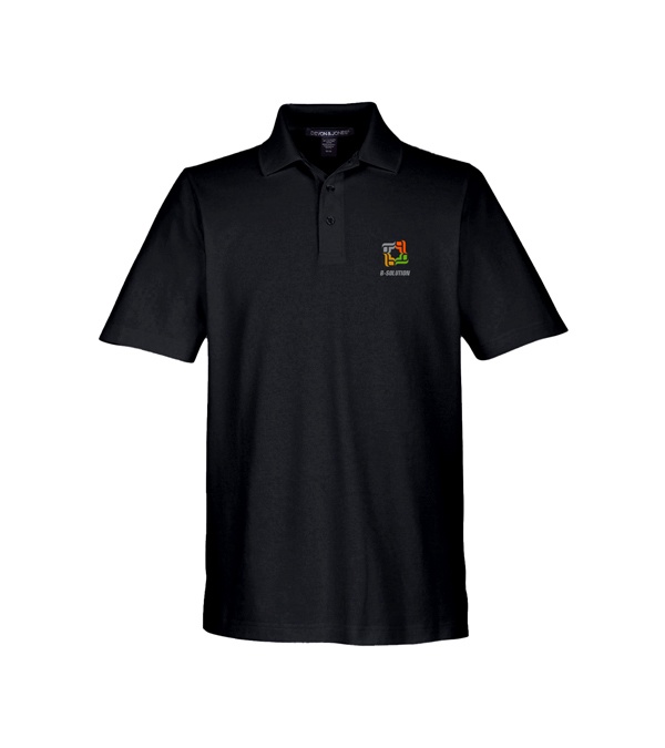 Devon & Jones CrownLux Performance Men's Plaited Polo - Screen Print