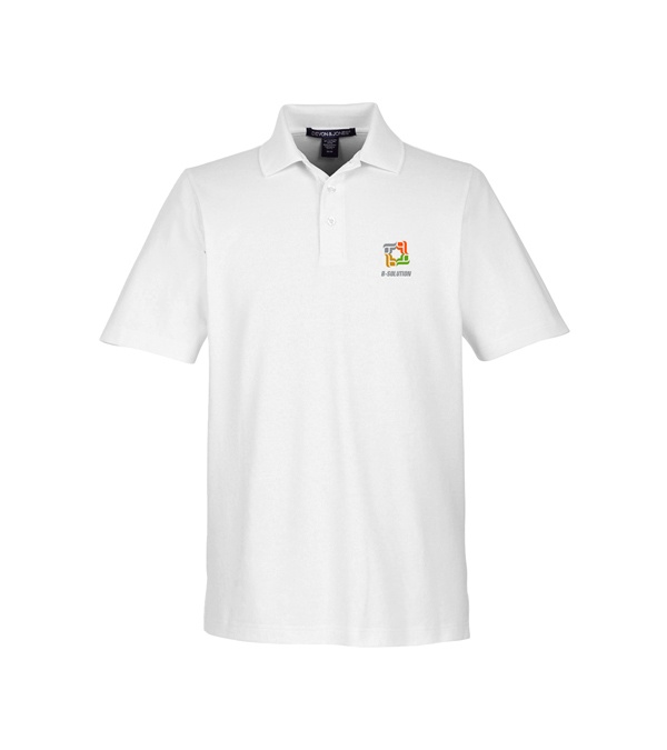 Devon & Jones CrownLux Performance Men's Plaited Polo - Screen Print