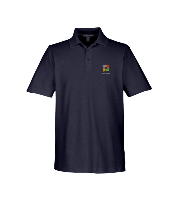 Devon & Jones CrownLux Performance Men's Plaited Polo - Screen Print