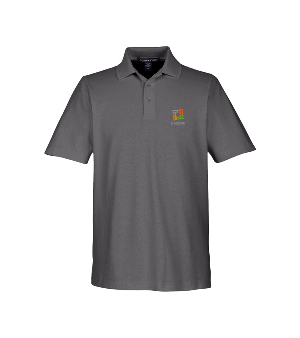 Devon & Jones CrownLux Performance Men's Plaited Polo - Screen Print
