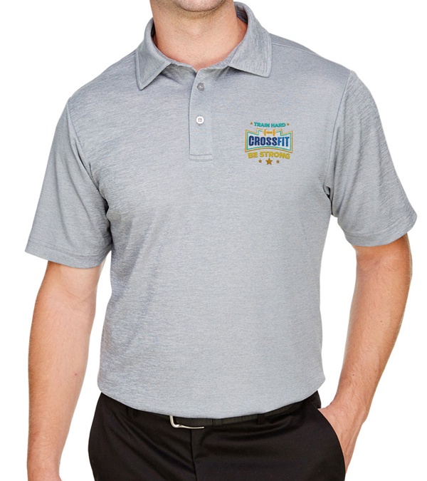 Devon & Jones CrownLux Performance Men's Address Melange Polo - Embroidery