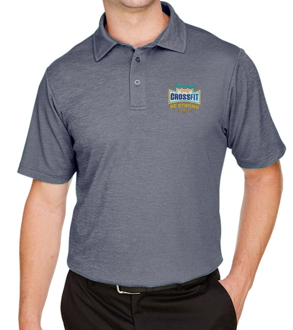 Devon & Jones CrownLux Performance Men's Address Melange Polo - Embroidery