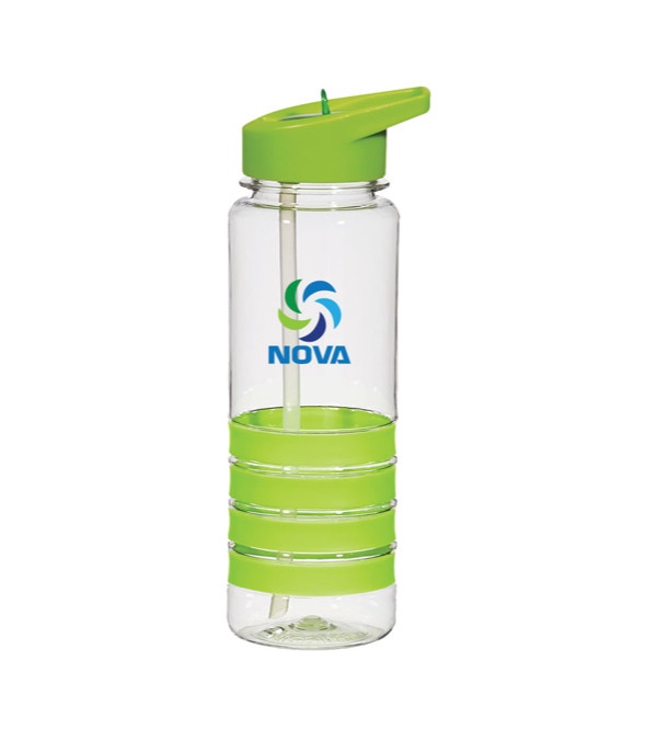 24 oz. Tritan Banded Gripper Bottle With Straw