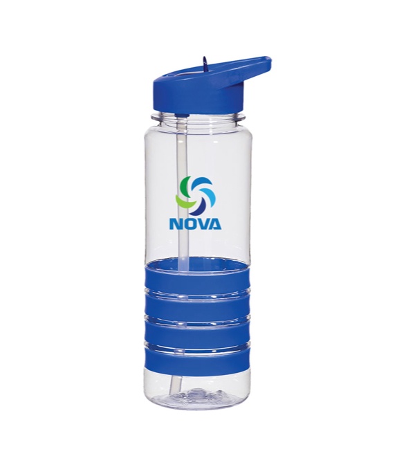 24 oz. Tritan Banded Gripper Bottle With Straw