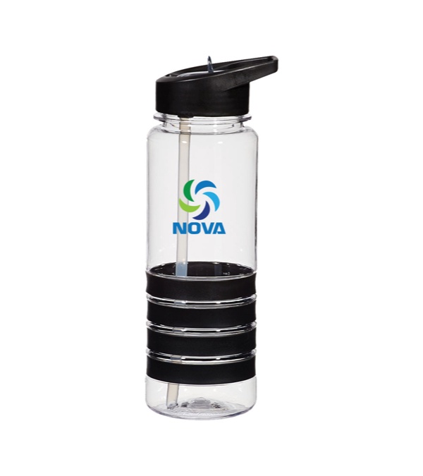 24 oz. Tritan Banded Gripper Bottle With Straw