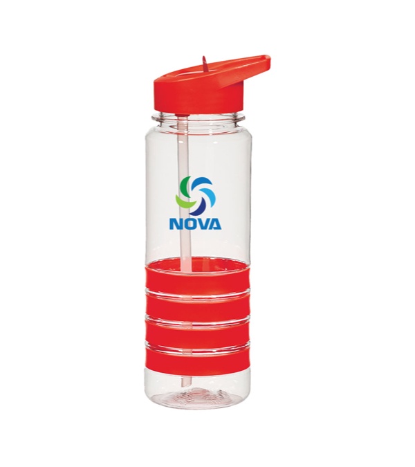 24 oz. Tritan Banded Gripper Bottle With Straw