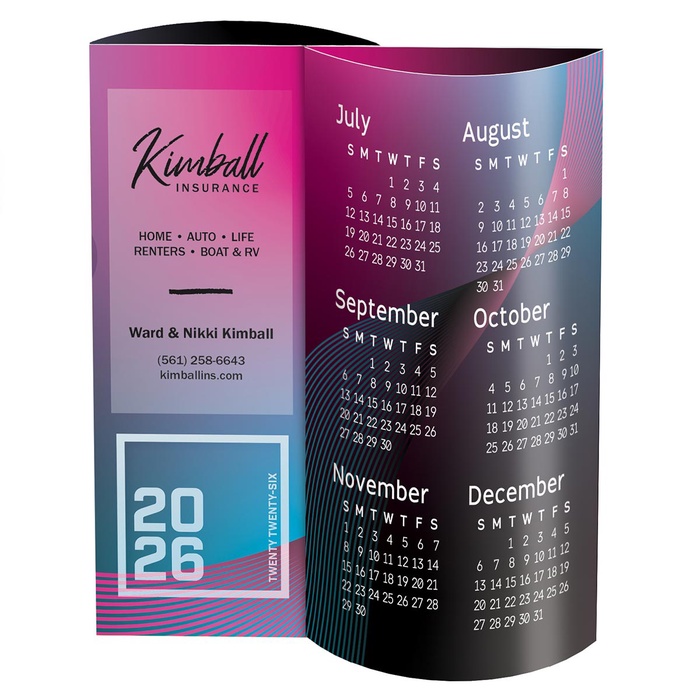 Color Block Wave Desk Calendar