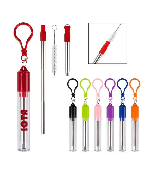 Collapsible Stainless Steel Straw Kit