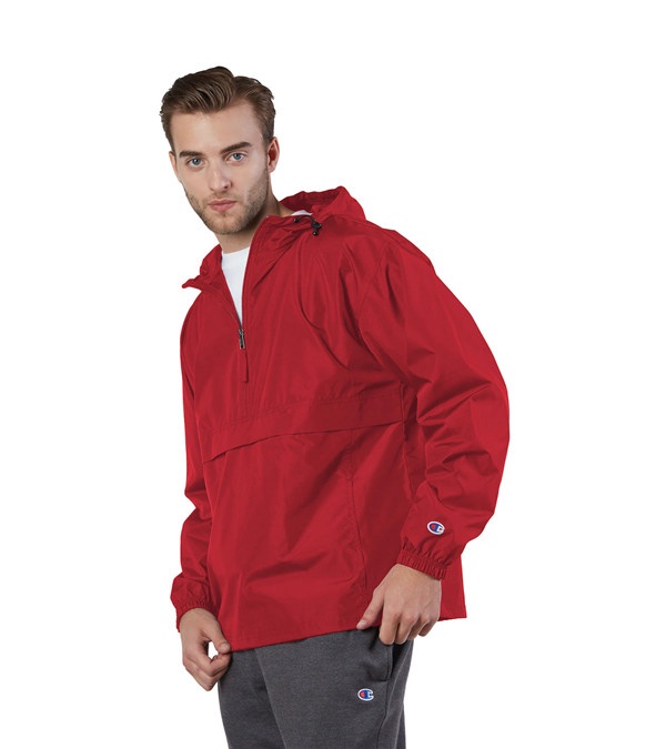 Champion Adult Packable Anorak 1/4 Zip Jacket - Embroidered