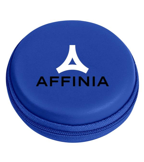 Round Zippered Electronics Travel Case