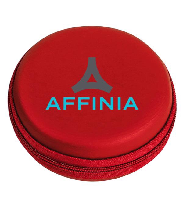 Round Zippered Electronics Travel Case