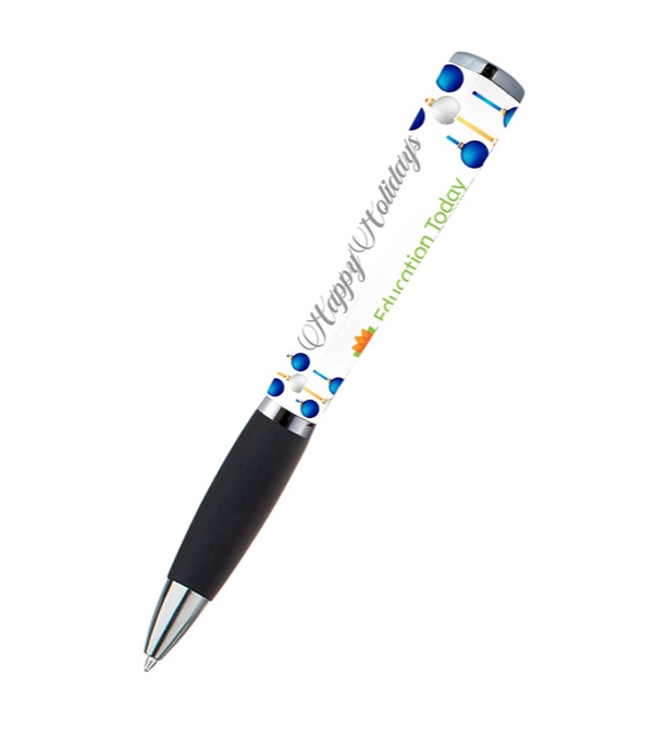 adpen - Happy Holidays Blue Ornament
