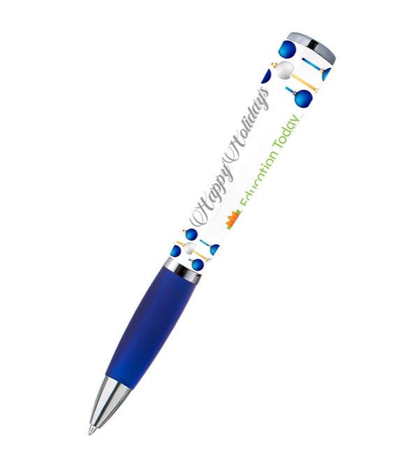 adpen - Happy Holidays Blue Ornament