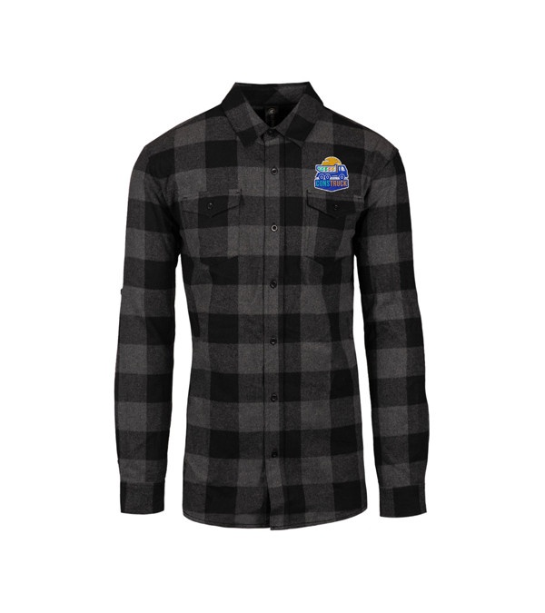 Burnside Men's Plaid Flannel Shirt - Embroidery