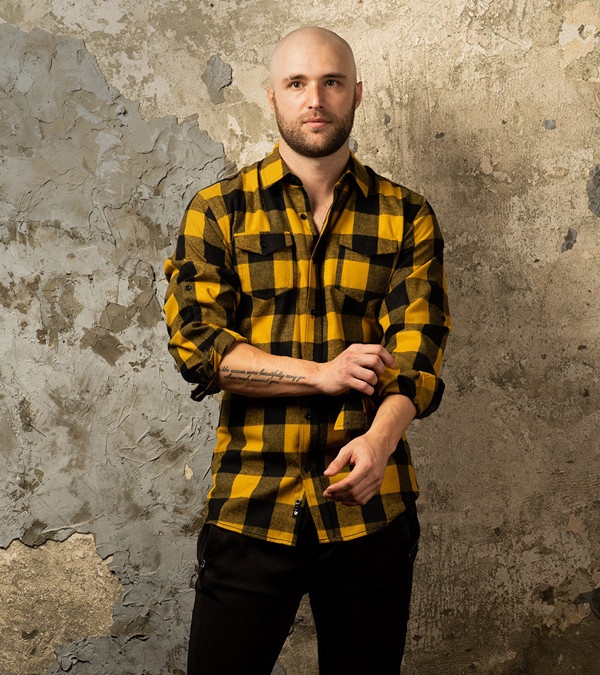 Burnside Men's Plaid Flannel Shirt - Embroidery