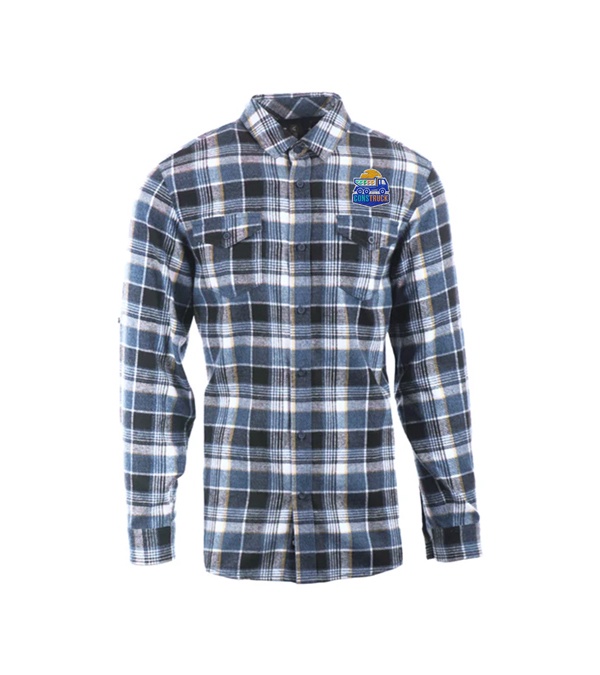 Burnside Men's Plaid Flannel Shirt - Embroidery