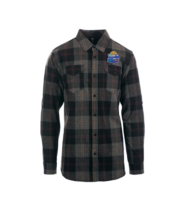 Burnside Men's Plaid Flannel Shirt - Embroidery