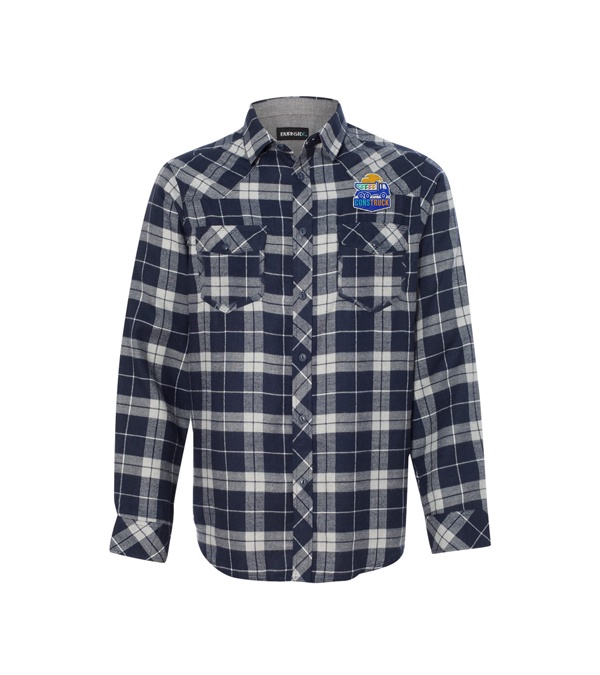 Burnside Men's Plaid Flannel Shirt - Embroidery