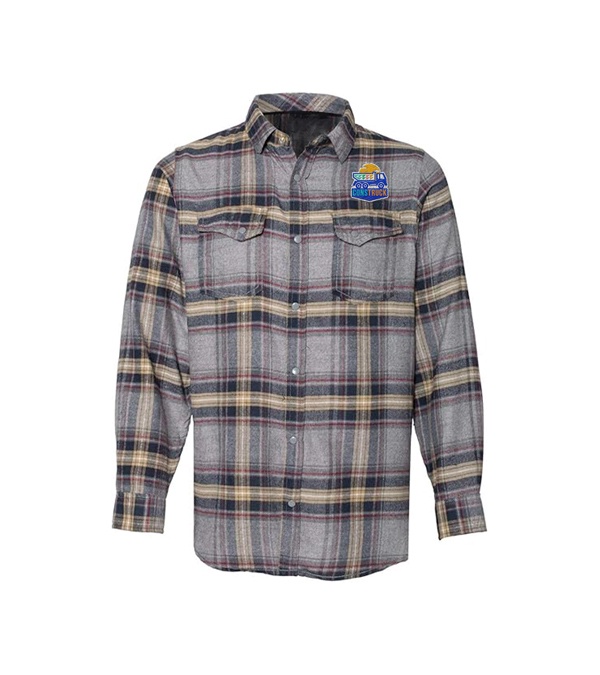 Burnside Men's Plaid Flannel Shirt - Embroidery