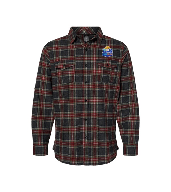 Burnside Men's Plaid Flannel Shirt - Embroidery