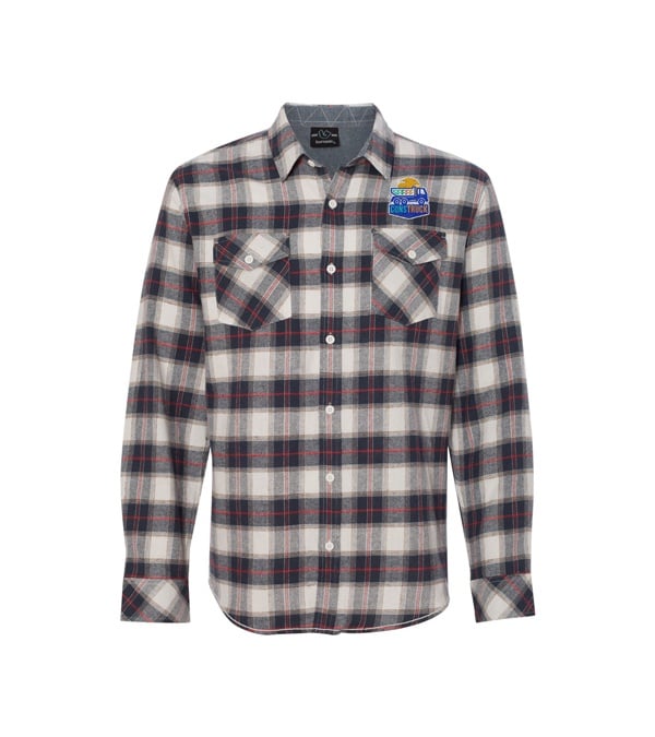 Burnside Men's Plaid Flannel Shirt - Embroidery