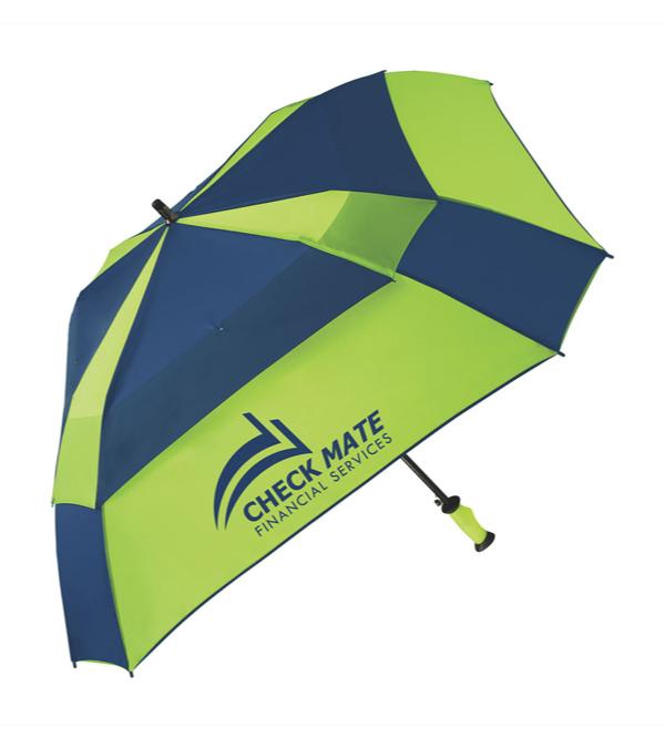 Shed Rain&trade; WindPro Vented Auto Open Square Golf Umbrella with Gellas® Gel-Filled Handle - 62&quot;