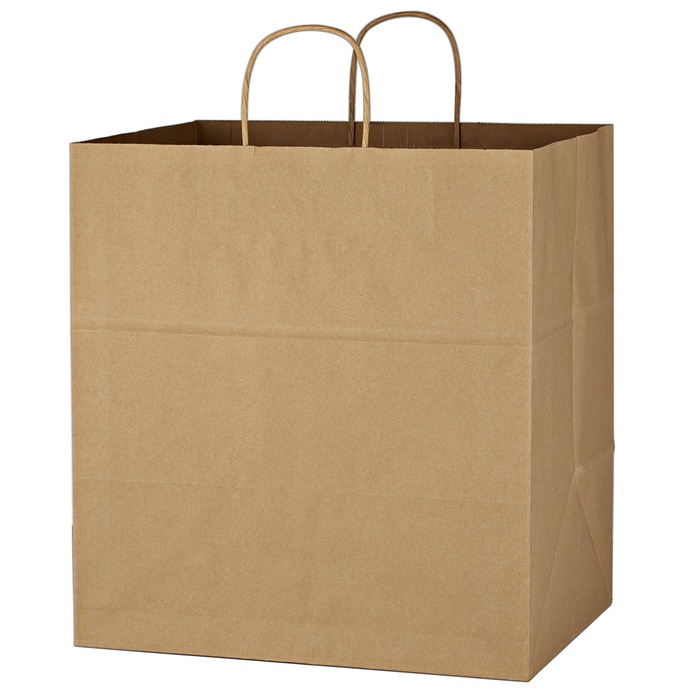 Kraft Paper Brown Shopping Bag - 14"W x 15"H
