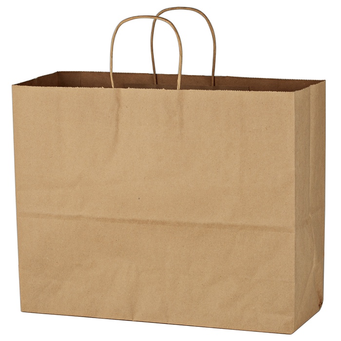 Kraft Paper Brown Shopping Bag - 16 x 12-1/2