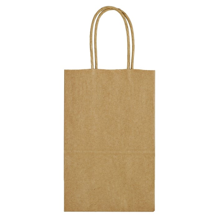 Kraft Paper Brown Shopping Bag - 5-1/4" x 8-1/4"
