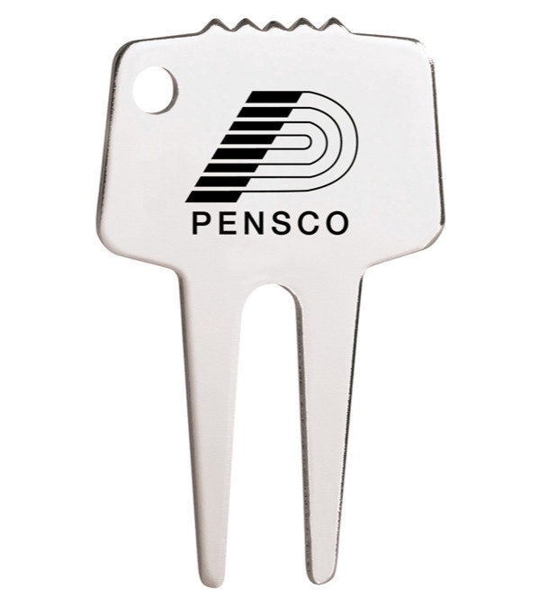 Silver-Tone Custom Divot Repair Tool