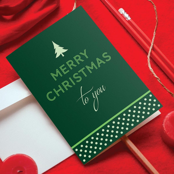 Classic Merry Christmas To You Greeting Card