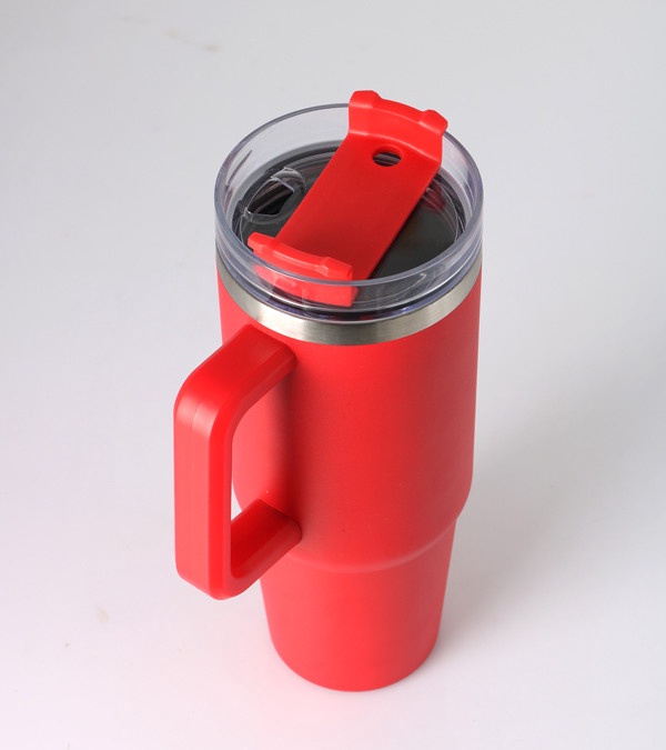 30 oz. Acropolis Vacuum Insulated Travel Mug with Straw - Screen Print