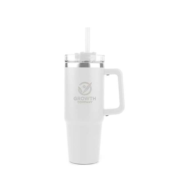 30 oz. Acropolis Vacuum Insulated Travel Mug with Straw - 24 Hour Rush