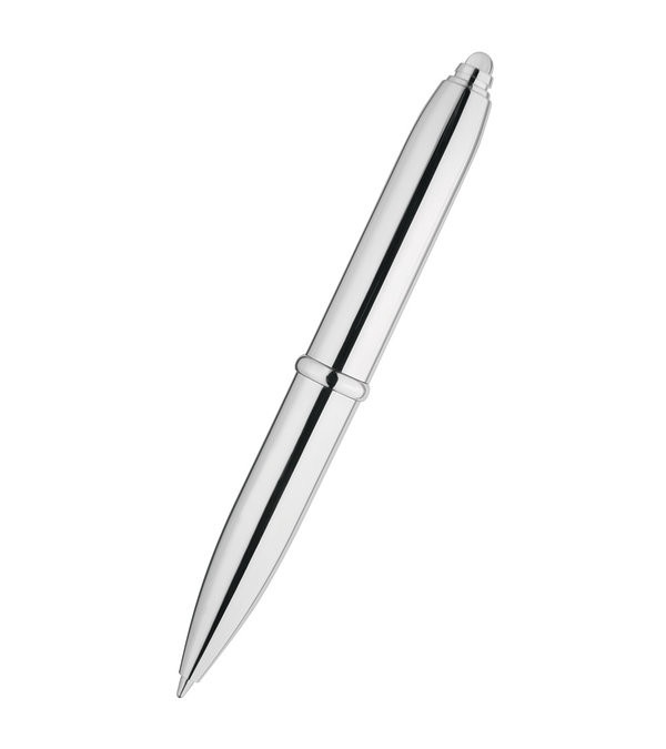 Crowne Triple Function Soft Touch Pen with Light & Stylus - Full Color