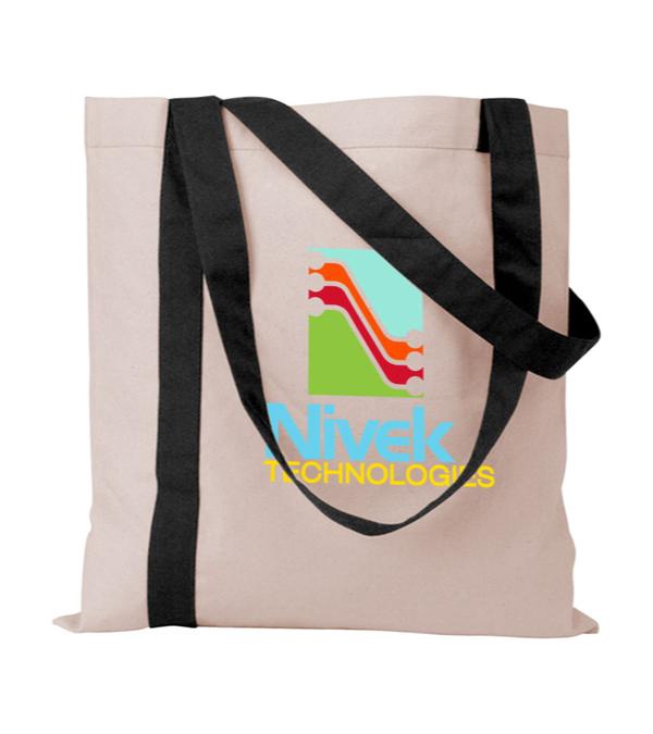 Striped Economy Tote - Full Color Imprint