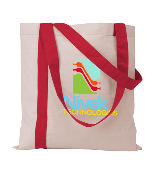 Striped Economy Tote - Full Color Imprint