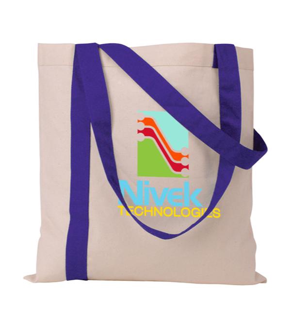 Striped Economy Tote - Full Color Imprint