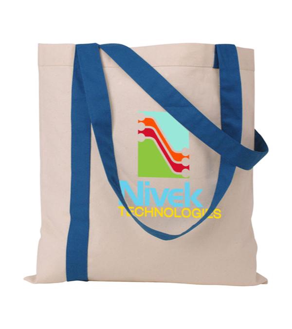 Striped Economy Tote - Full Color Imprint