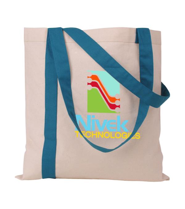 Striped Economy Tote - Full Color Imprint