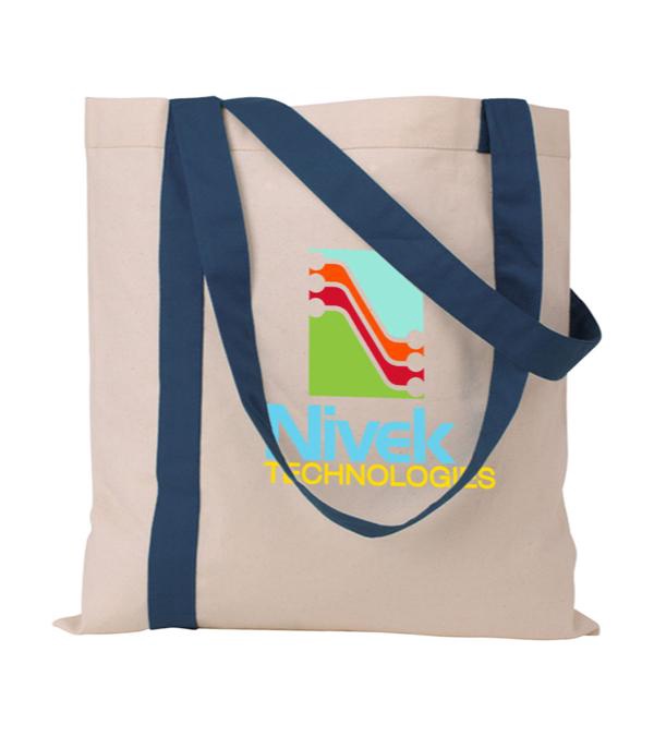 Striped Economy Tote - Full Color Imprint
