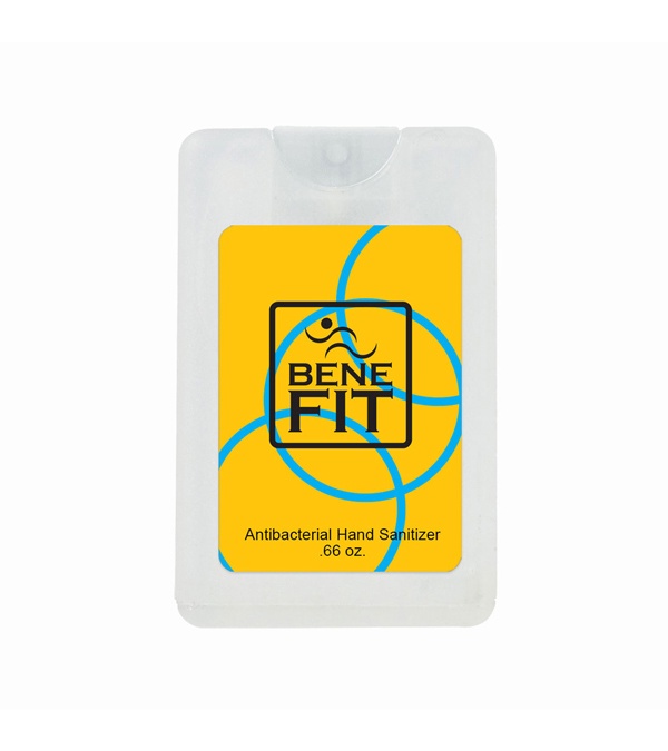 0.66 oz. Card Shape Hand Sanitizer Spray