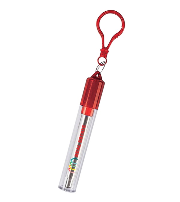 Stainless Steel Telescopic Straw Kit - Full Color Imprint