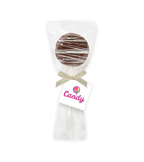 Chocolate Oreo Pop with White Drizzle