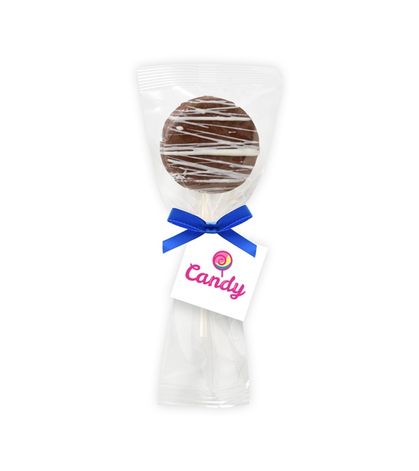 Chocolate Oreo Pop with White Drizzle