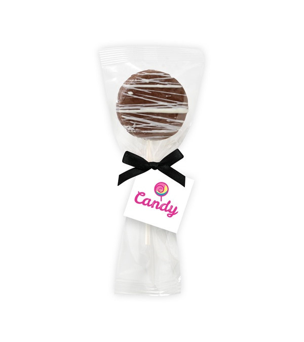 Chocolate Oreo Pop with White Drizzle